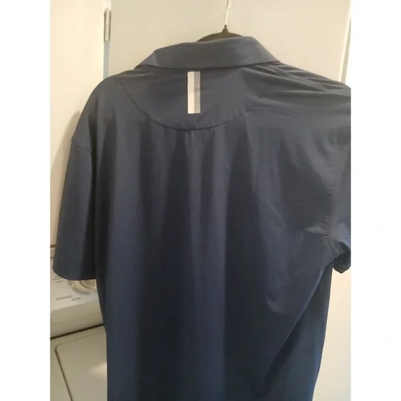 Rhoback PMen's S/S Logo Performance Polo sz M  Blue - Picture 5 of 6